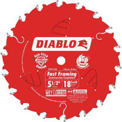 Diablo 5-1/2 In. 18-Tooth Fast Framing Circular Saw Blade with Bushings