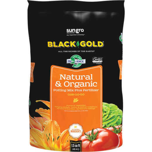 Black Gold 1.5 Cu. Ft. 38 Lb. All Purpose Natural & Organic Potting Soil Mix